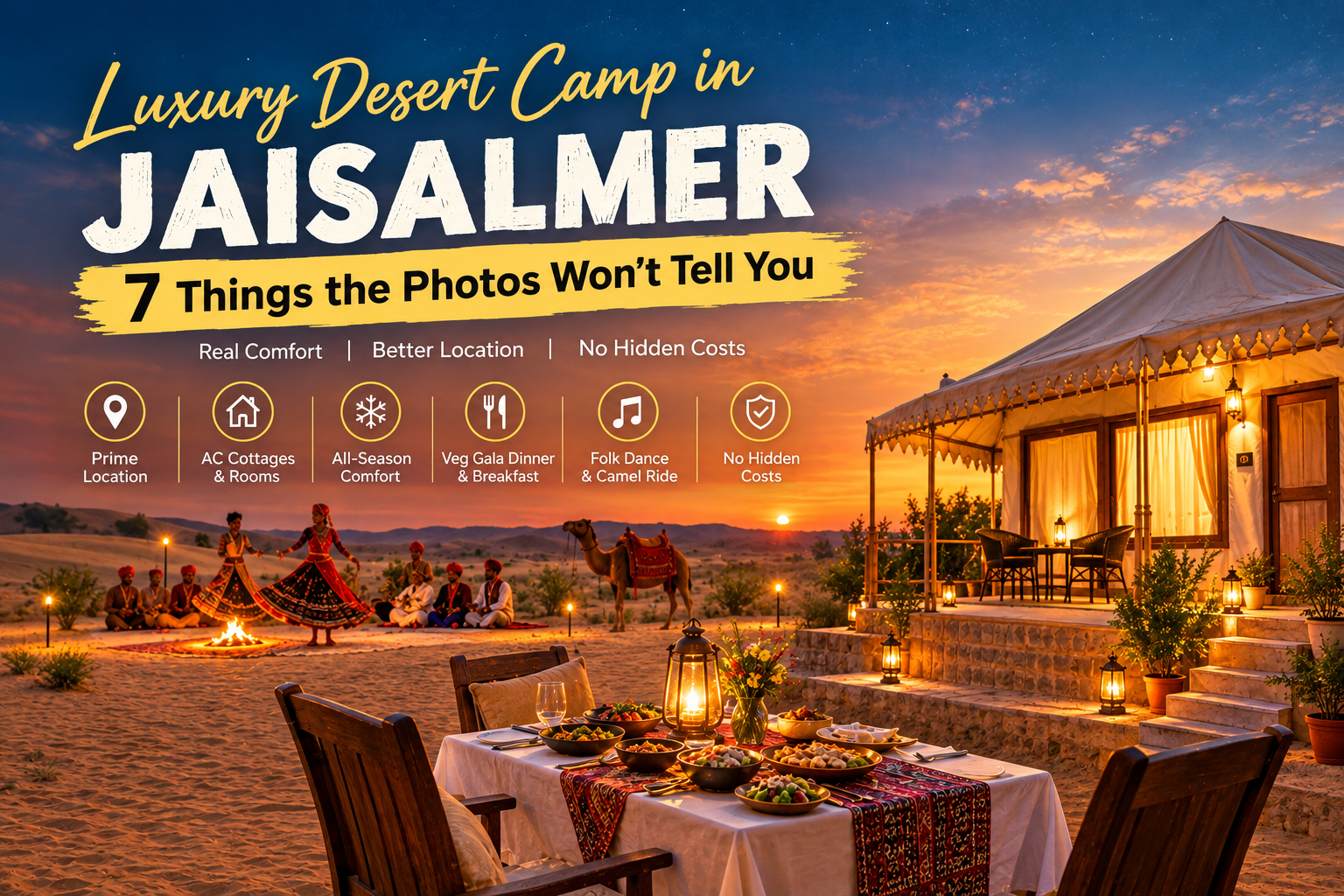 Read more about the article Luxury Desert Camp in Jaisalmer: 7 Things the Photos Won’t Tell You